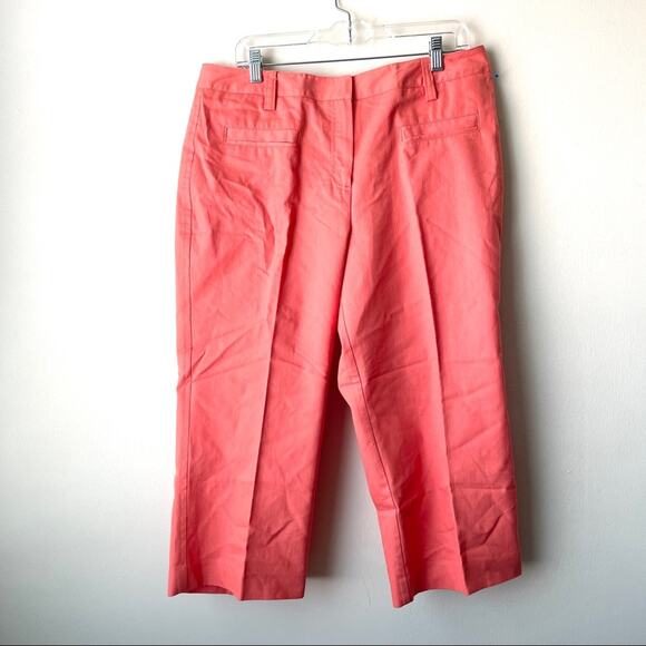 Larry Levine Pants - Larry Levine NWT French Orange Stretch Straight Leg Capri Pants - Size 14 (NWT)